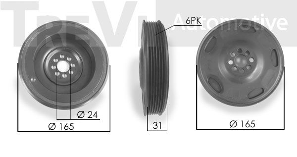 TREVI AUTOMOTIVE Rihmaratas,väntvõll PC1232